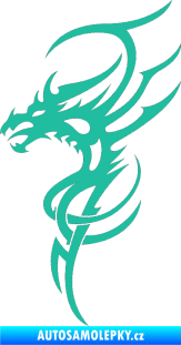 Samolepka Dragon 017 levá tyrkysová