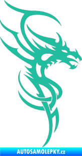 Samolepka Dragon 017 pravá tyrkysová