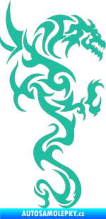 Samolepka Dragon 019 pravá tyrkysová