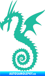 Samolepka Dragon 020 levá tyrkysová