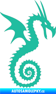 Samolepka Dragon 020 pravá tyrkysová