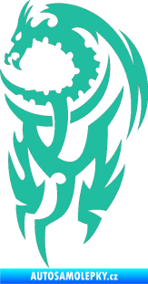Samolepka Dragon 021 levá tyrkysová