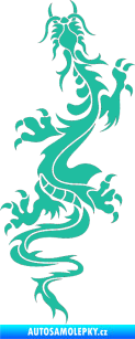 Samolepka Dragon 028 levá tyrkysová