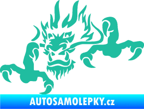Samolepka Dragon 049 levá tyrkysová