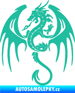 Samolepka Dragon 053 levá tyrkysová
