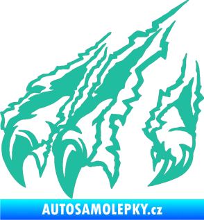 Samolepka Drápy levá tyrkysová