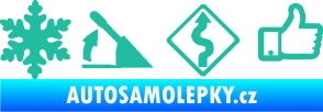 Samolepka Drift 005 tyrkysová