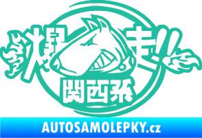 Samolepka Drift dog 001 tyrkysová