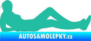 Samolepka Erotická žena 045 pravá tyrkysová