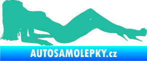 Samolepka Erotická žena 046 pravá tyrkysová