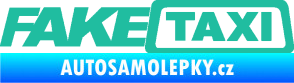 Samolepka Fake taxi nápis tyrkysová
