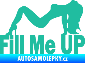 Samolepka Fill me up  tyrkysová