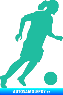 Samolepka Fotbalista 018 pravá tyrkysová