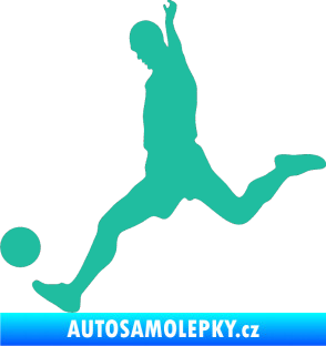 Samolepka Fotbalista 023 levá tyrkysová