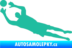Samolepka Fotbalista 026 levá brankář tyrkysová
