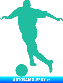 Samolepka Fotbalista 030 levá tyrkysová