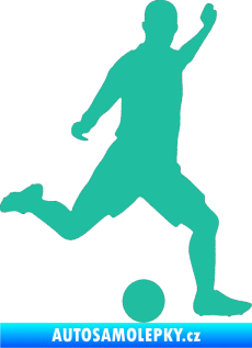 Samolepka Fotbalista 031 pravá tyrkysová