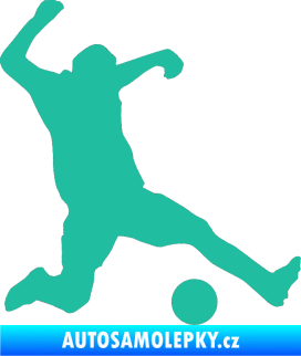 Samolepka Fotbalista 039 pravá tyrkysová