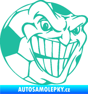 Samolepka Fotbalový míč 002 pravá tyrkysová