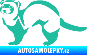 Samolepka Fretka 002 levá tyrkysová