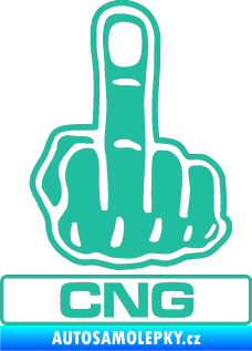 Samolepka Fuck off CNG tyrkysová