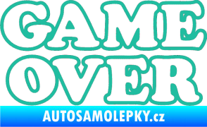Samolepka Game over nad sebou 001 tyrkysová