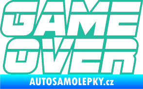 Samolepka Game over nad sebou 002 tyrkysová