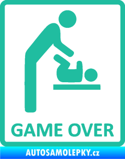 Samolepka Game over varianta baby tyrkysová