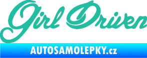 Samolepka Girl driven tyrkysová