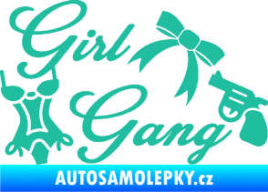 Samolepka Girl gang 001 tyrkysová
