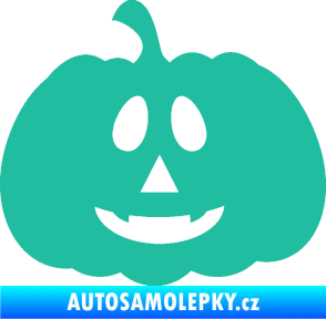 Samolepka Halloween 017 levá dýně tyrkysová