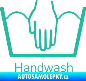 Samolepka Handwash ruční mytí tyrkysová