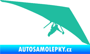 Samolepka Hang Glider 001 pravá rogalo tyrkysová