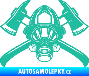 Samolepka Hasič 014 tyrkysová