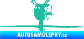 Samolepka Helikoptéra model 001 levá tyrkysová