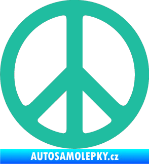 Samolepka Hippies 001 tyrkysová