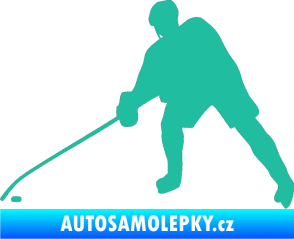 Samolepka Hokejista 002 levá tyrkysová