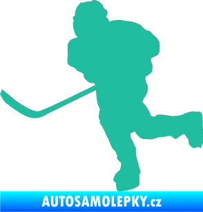 Samolepka Hokejista 017 levá tyrkysová
