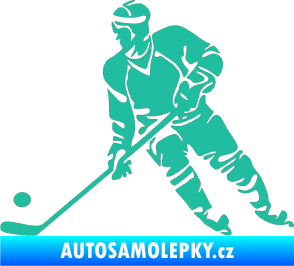 Samolepka Hokejista 027 levá tyrkysová