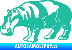 Samolepka Hroch 003 levá tyrkysová