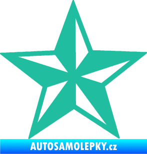 Samolepka Hvězda námořní tyrkysová