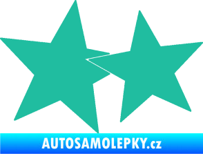 Samolepka Hvězdy 002 levá spojené tyrkysová