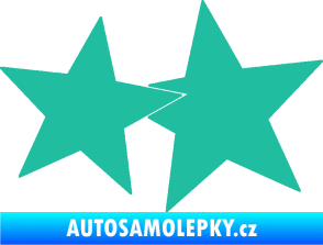 Samolepka Hvězdy 002 pravá spojené tyrkysová