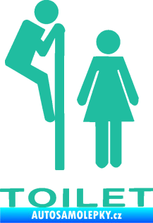 Samolepka Interiér 013 - Toilet tyrkysová