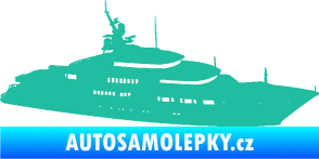 Samolepka Jachta 003 pravá tyrkysová