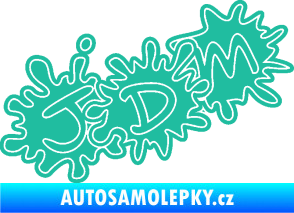 Samolepka JDM kaňky 002 tyrkysová