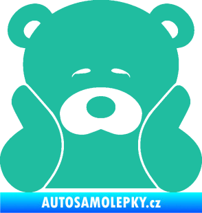 Samolepka JDM medvídek tyrkysová
