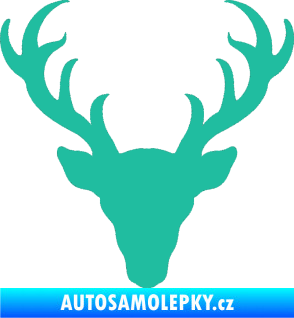 Samolepka Jelen trofej 003 tyrkysová