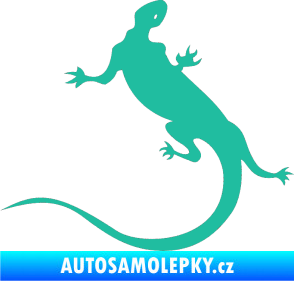Samolepka Ještěrka 004 levá tyrkysová
