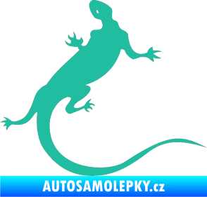 Samolepka Ještěrka 004 pravá tyrkysová